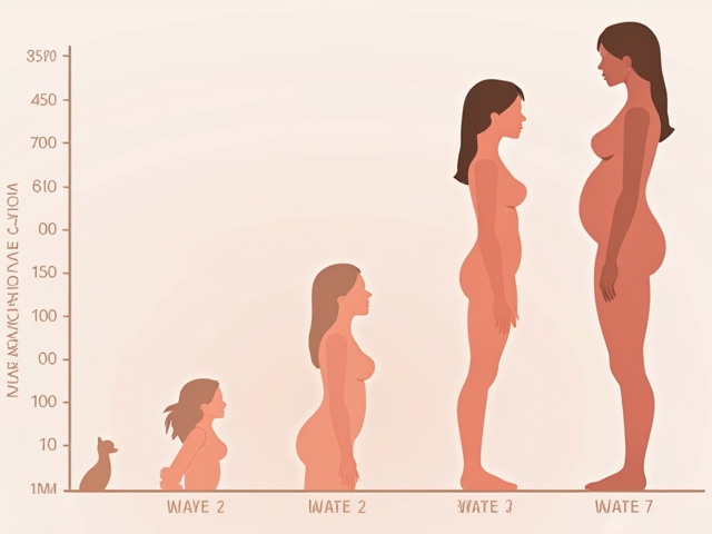 Graph showing breast development stages in young women