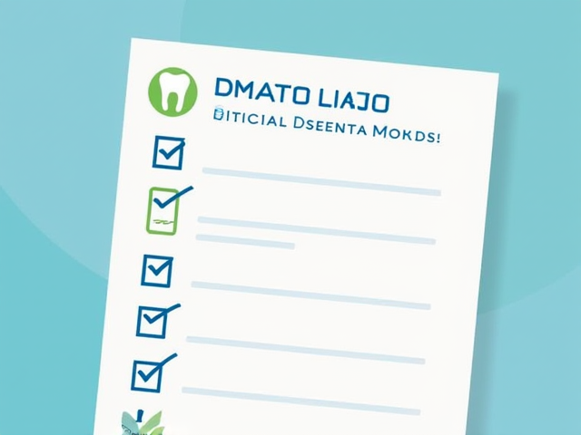 Checklist for dental visits