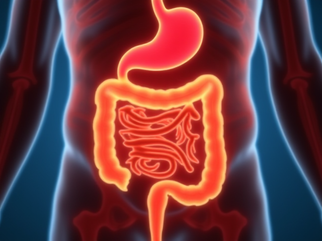 A depictive image showing the human abdomen with focus on upper part.