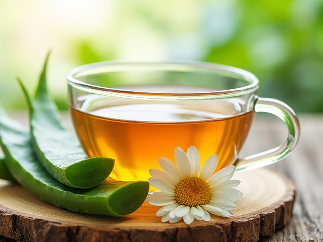 Natural remedies such as aloe vera and chamomile tea