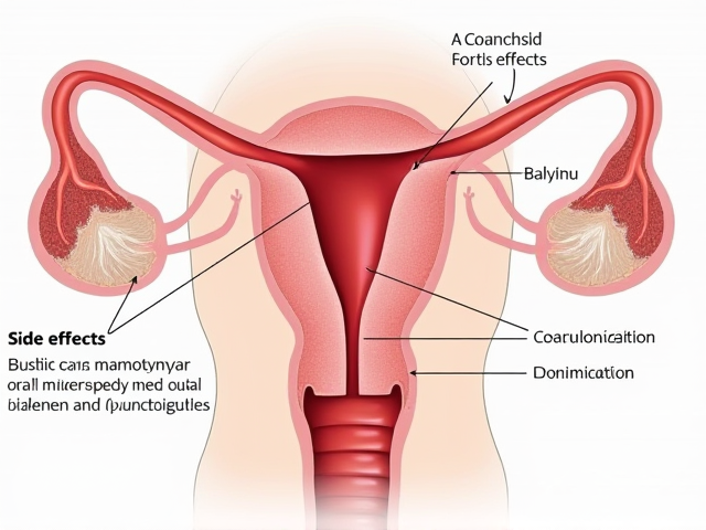 A detailed diagram explaining mammotomy procedure and possible side effects