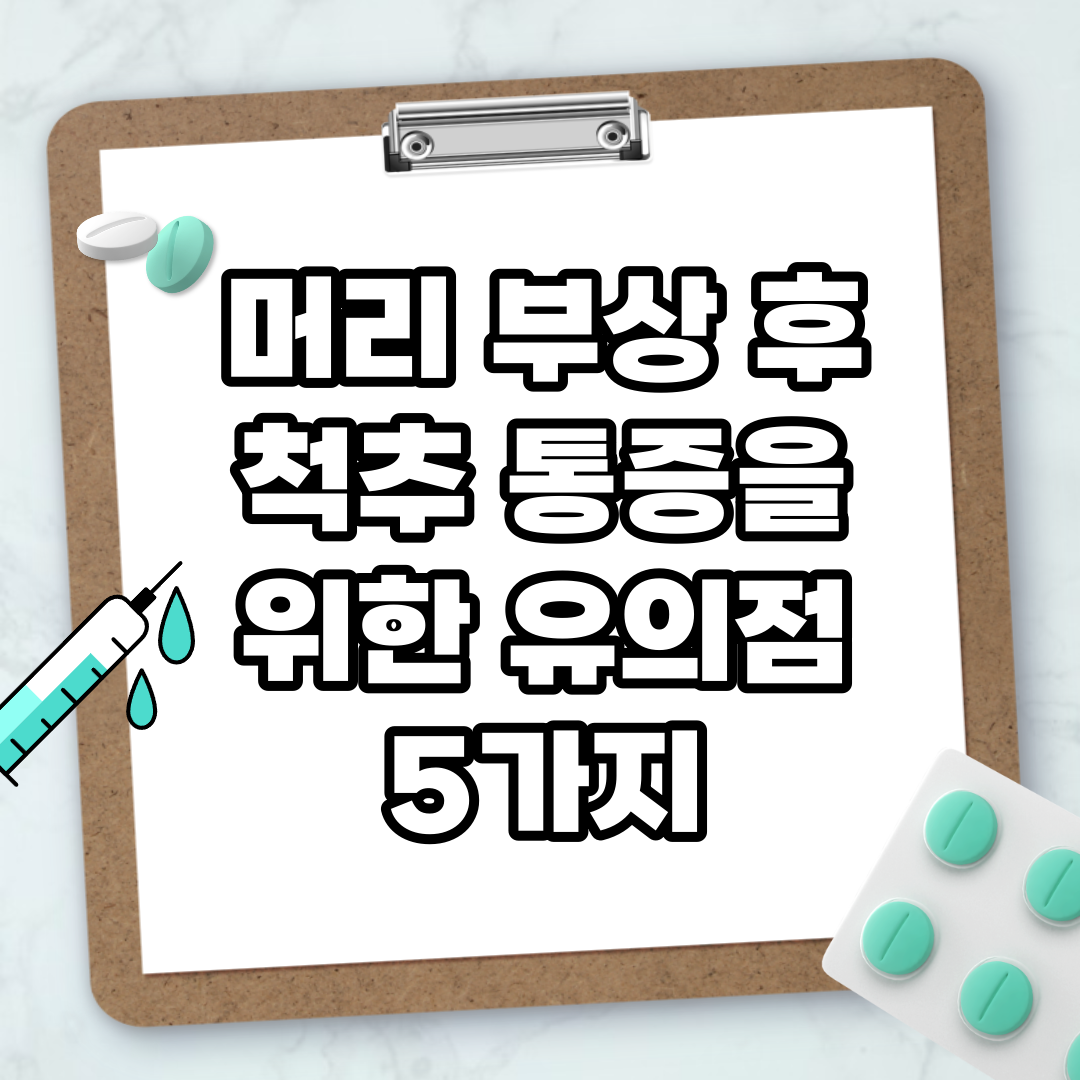 Read more about the article 머리 부상 후 척추 통증을 위한 유의점 5가지