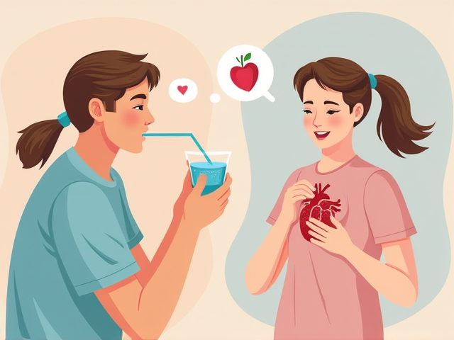 illustration of how to alleviate heart pain after drinking water