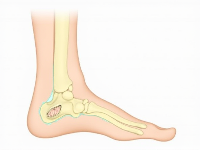 Comparison diagram between ligament injury and simple sprain in a foot