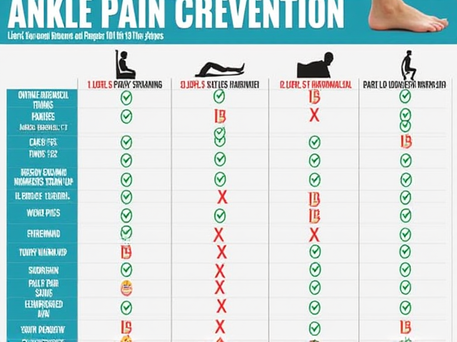 Ankle pain prevention checklist featuring strength training and proper warm-up