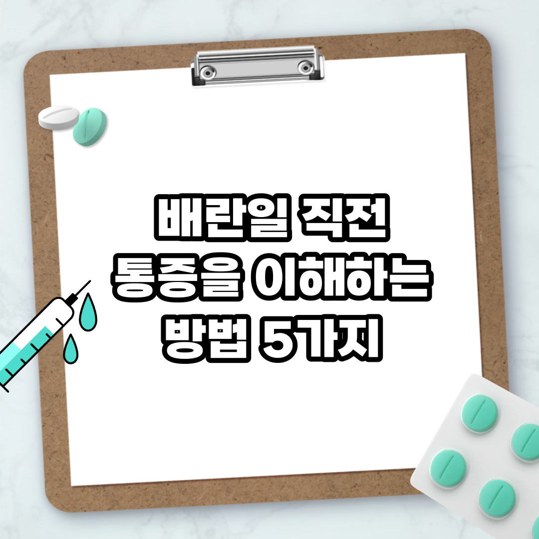 Read more about the article 배란일 직전 통증을 이해하는 방법 5가지