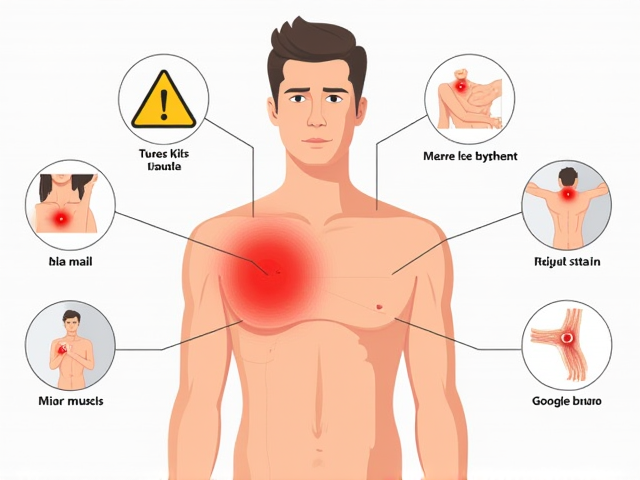 Illustration showing common causes of armpit pain, including muscle strain and nerve issues.