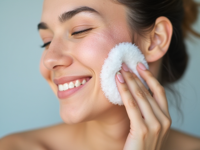 Cold compress applied to cheek for pain relief