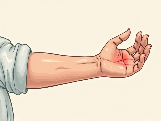 Wrist healing process illustration