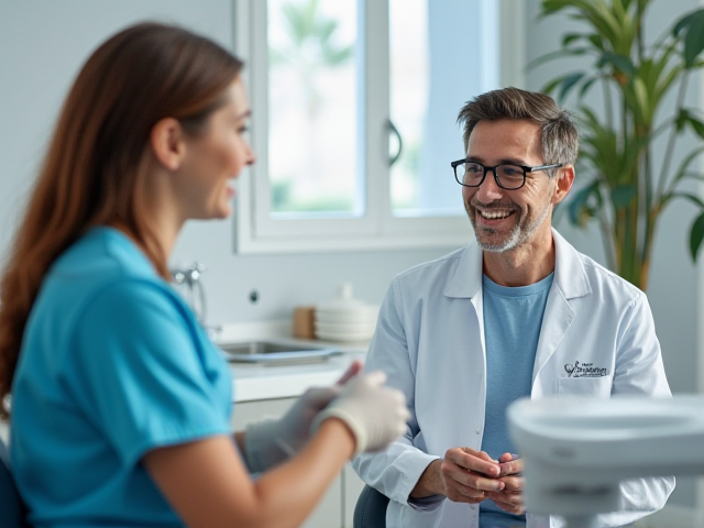 Consultation with dentist