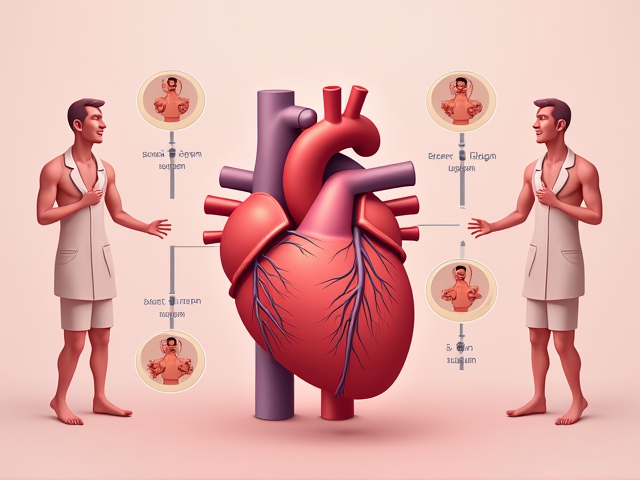 illustration of heart disease symptoms for awareness