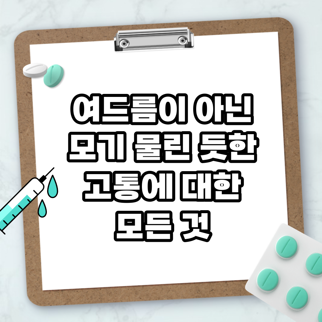 Read more about the article 여드름이 아닌 모기 물린 듯한 고통에 대한 모든 것