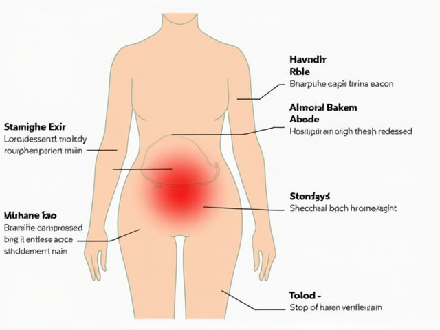 Graph illustrating causes of lower right abdominal pain in women
