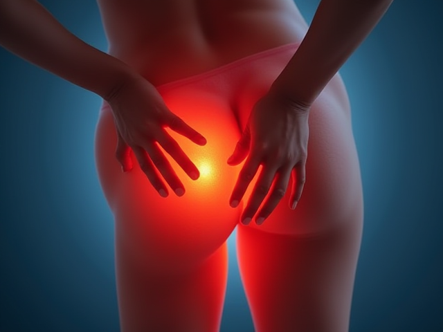 A person feeling discomfort in the back of their knees