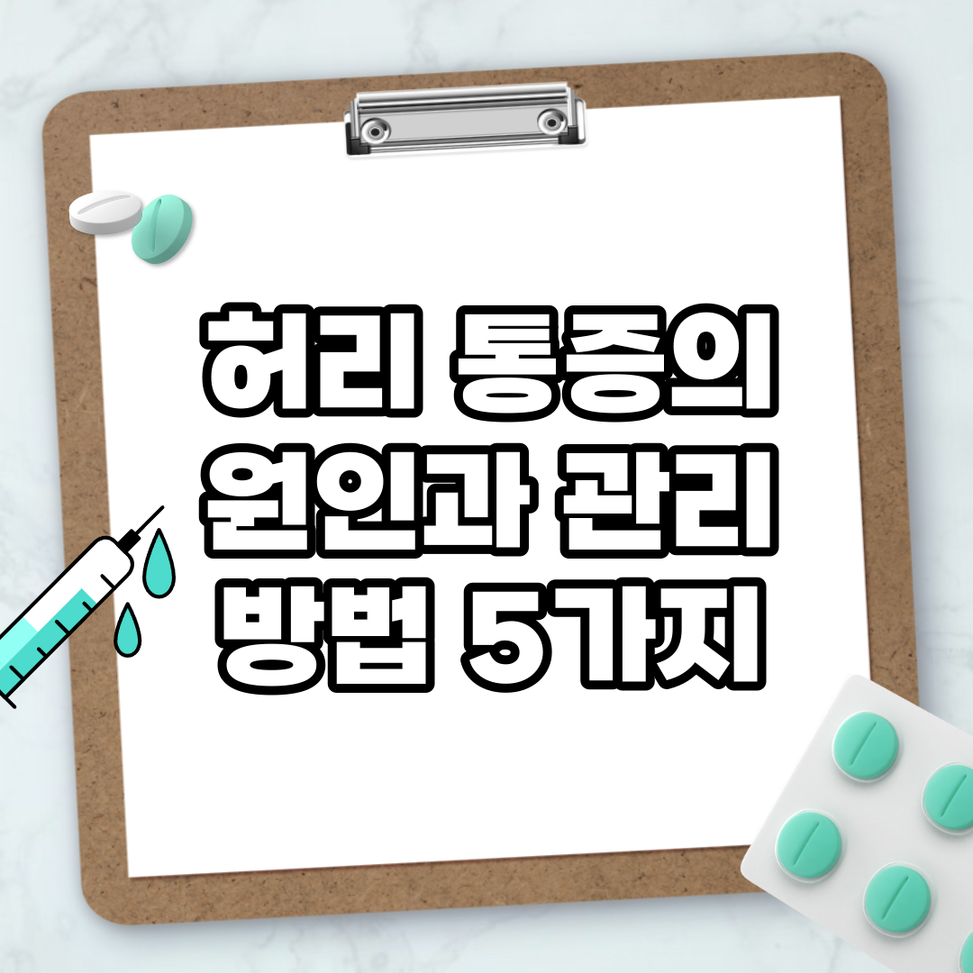 Read more about the article 허리 통증의 원인과 관리 방법 5가지