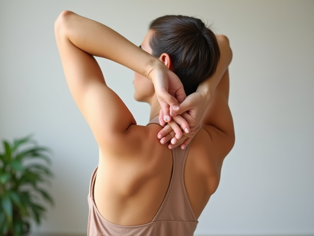 Image showing a person performing gentle stretches to prevent body aches.