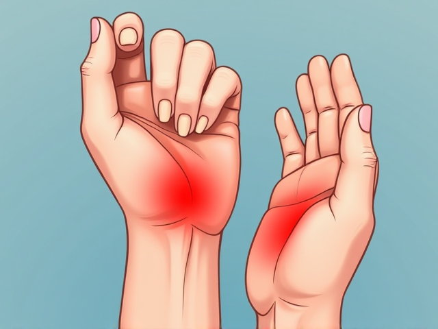 illustration showing wrist pain symptoms