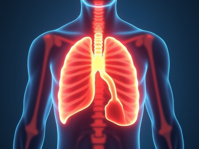 Illustration of rib pain location on a human body