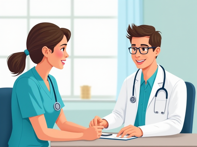 Illustration of a medical consultation