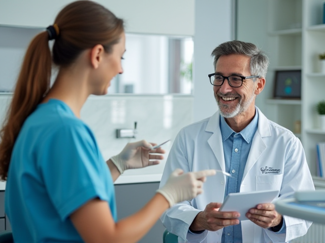 consulting with dental specialist