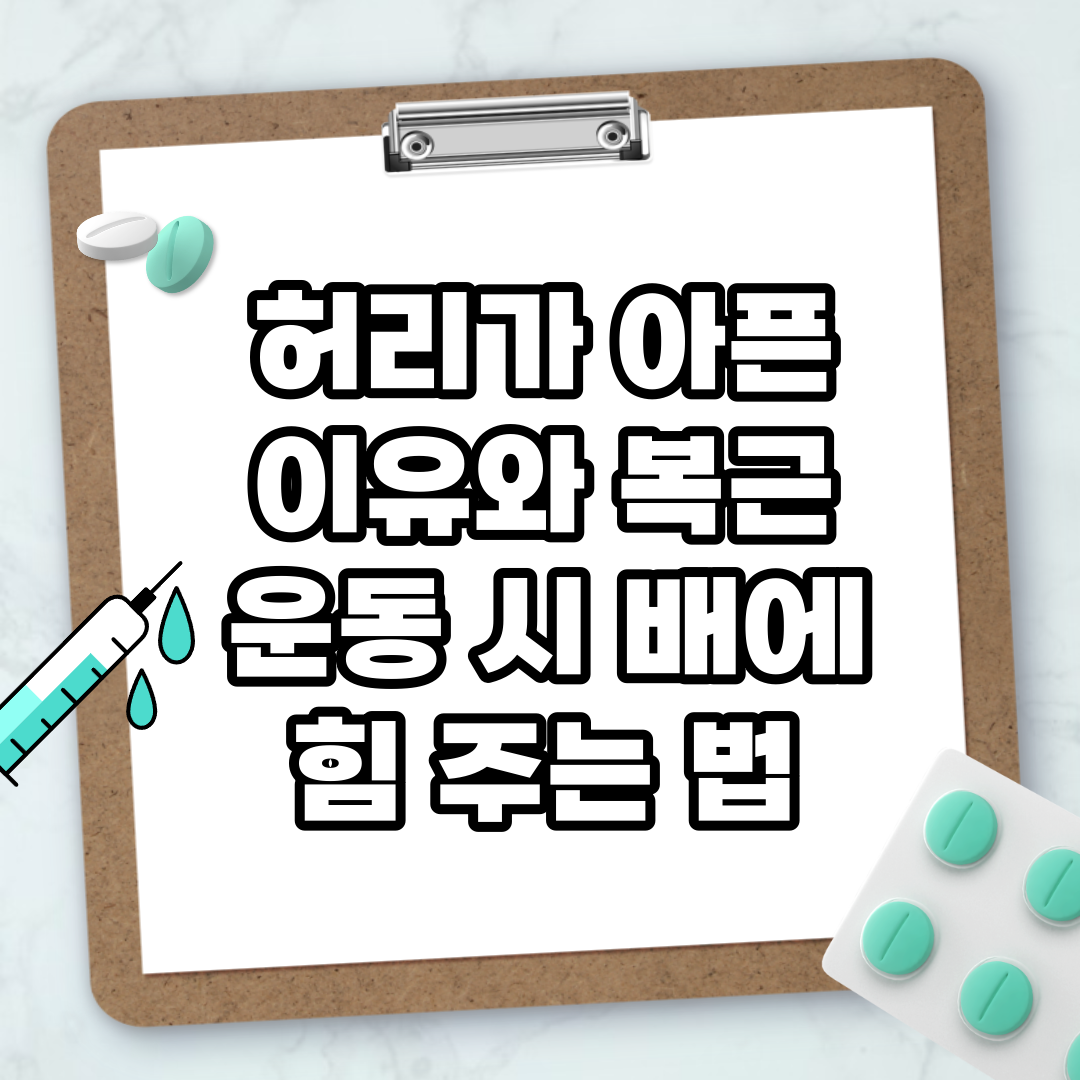 Read more about the article 허리가 아픈 이유와 복근 운동 시 배에 힘 주는 법